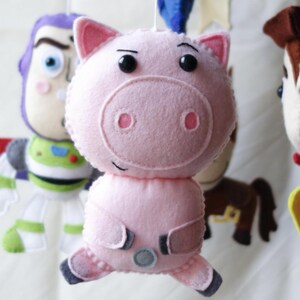 Toy Story Baby Mobile Pattern, Buzz Lightyear Hamm Sheriff Woody Bullseye Alien Handmade Felt Plushie image 8