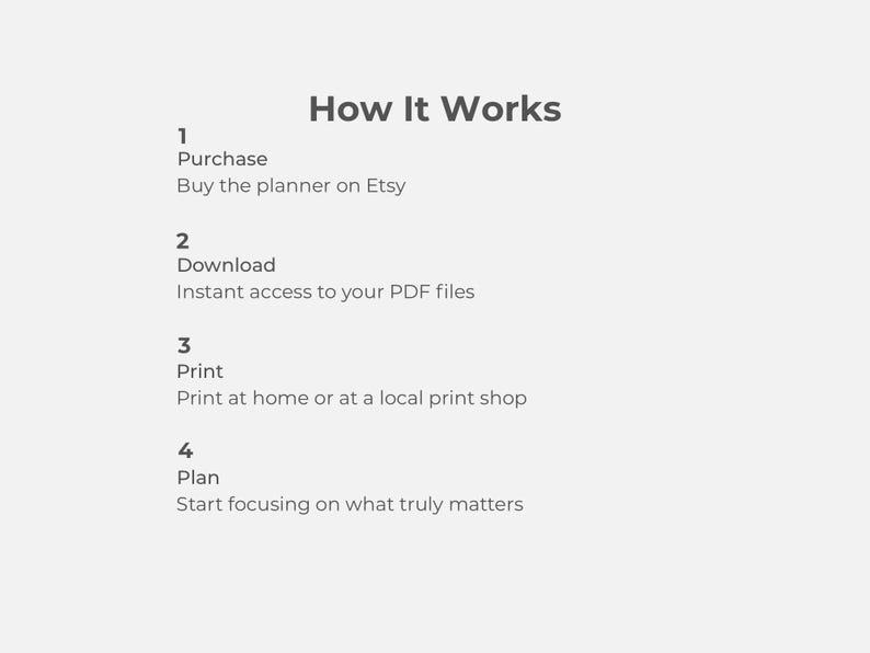 Minimal Weekly Planner Printable PDF | A4 & US Letter | Productivity ...