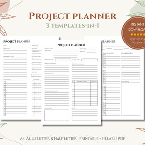 Executive Project Tracker | Milestone Timeline Template, Project Planner, Task Management, Minimalist Business Form, A4 Letter PDF, Undated