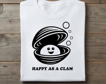 Camiseta infantil Happy Clam para la playa y el océano