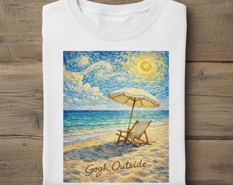 Gogh Outside Coastal Art Beach Shirt