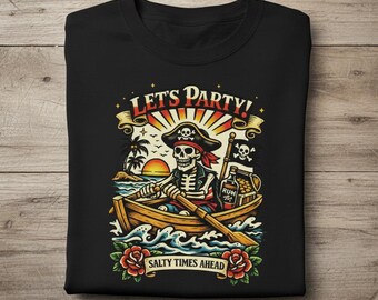 Camiseta pirata "Tiempos salados por delante"