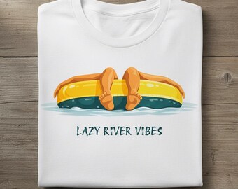 Camiseta Lazy River Vibes para flotar en flotador durante el verano