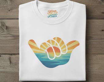 Hang Loose Shirt Sunset Beach Surf Tee