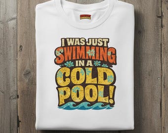 Camiseta divertida de verano estilo retro para piscina fría