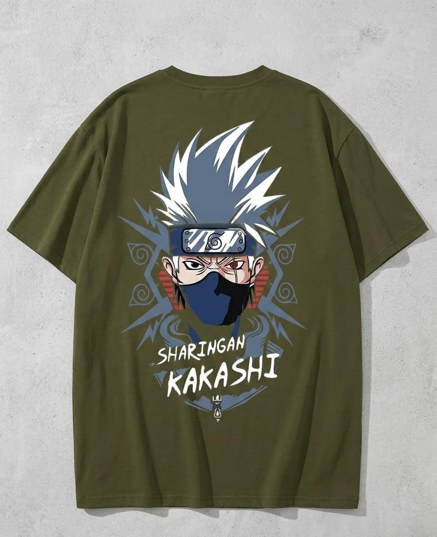 T-shirt Naruto Kakashi – Homme – Blanc – Taille L – Graphique Anime – Occasion