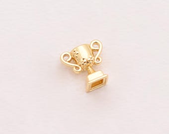 Elegant Cup Shape Pendant Bail Connector 18K Gold Filled for Handmade Necklace Bracelet and Charm Jewelry Craft 15.5*15mm