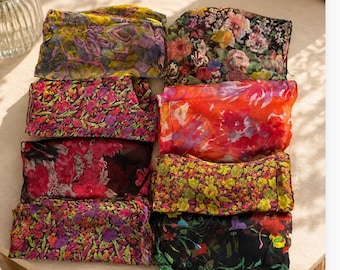 Square Chiffon scarves women printed Neck scarf,50 x 50 cm
