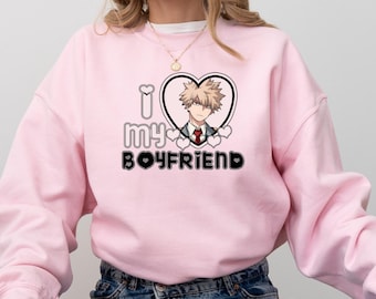I Love My Boyfriend Katsuki Bakugo Sweatshirt, I Love Bakugou MHA Shirt, Kacchan Tee, Gift For MHA Fans