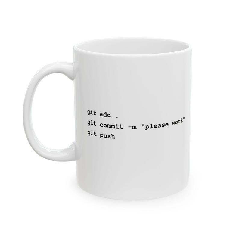 Funny Git Commit Mug | Programmer Gift, Software Engineer Coffee Mug, Coder Gift, Developer Humor, Tech Gift for Him, CS Gift imagem 4