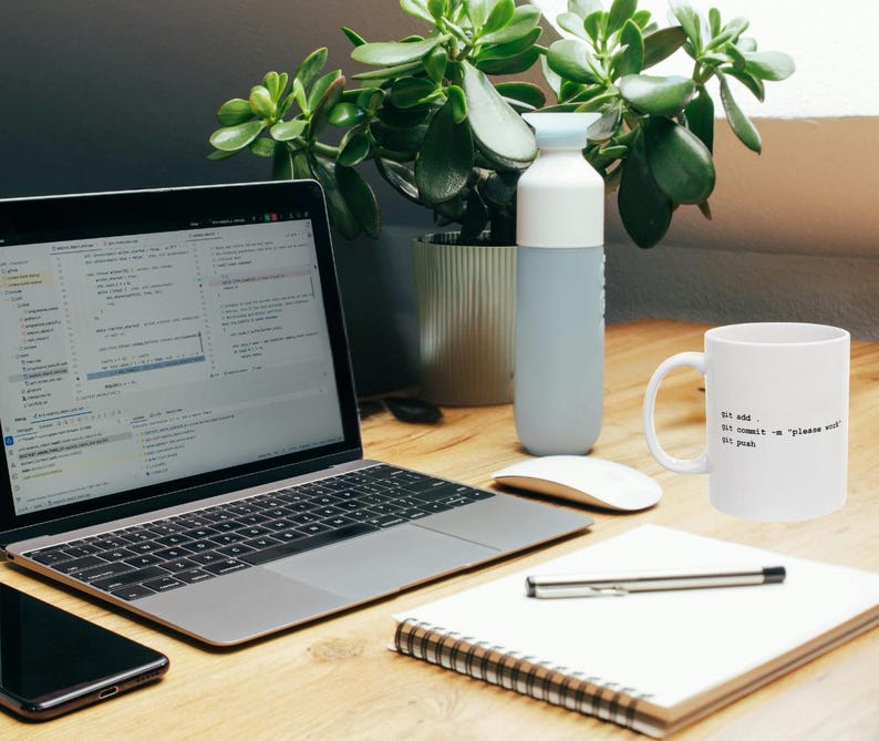 Funny Git Commit Mug | Programmer Gift, Software Engineer Coffee Mug, Coder Gift, Developer Humor, Tech Gift for Him, CS Gift imagem 3