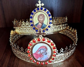 金メッキの正教会結婚式用冠