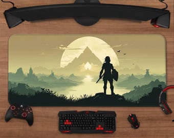 The Legend of Zelda Mouse Pad | Fantasy Adventure Desk Mat | XXL Gaming Setup Decor