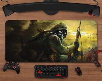 Stalker Mouse Pad | Post-Apocalyptic Extended Desk Mat | XXL Gaming Mousepad | Desk Setup Decor