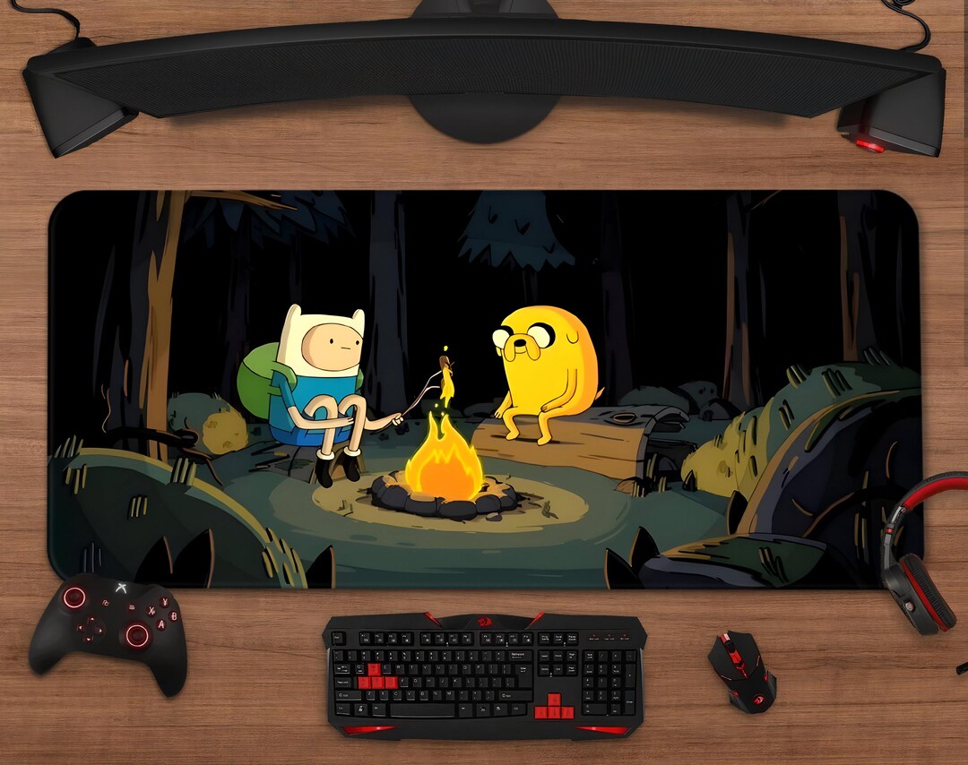 Adventure Time Mouse Pad | Cartoon Series Extended Desk Mat | XXL ...