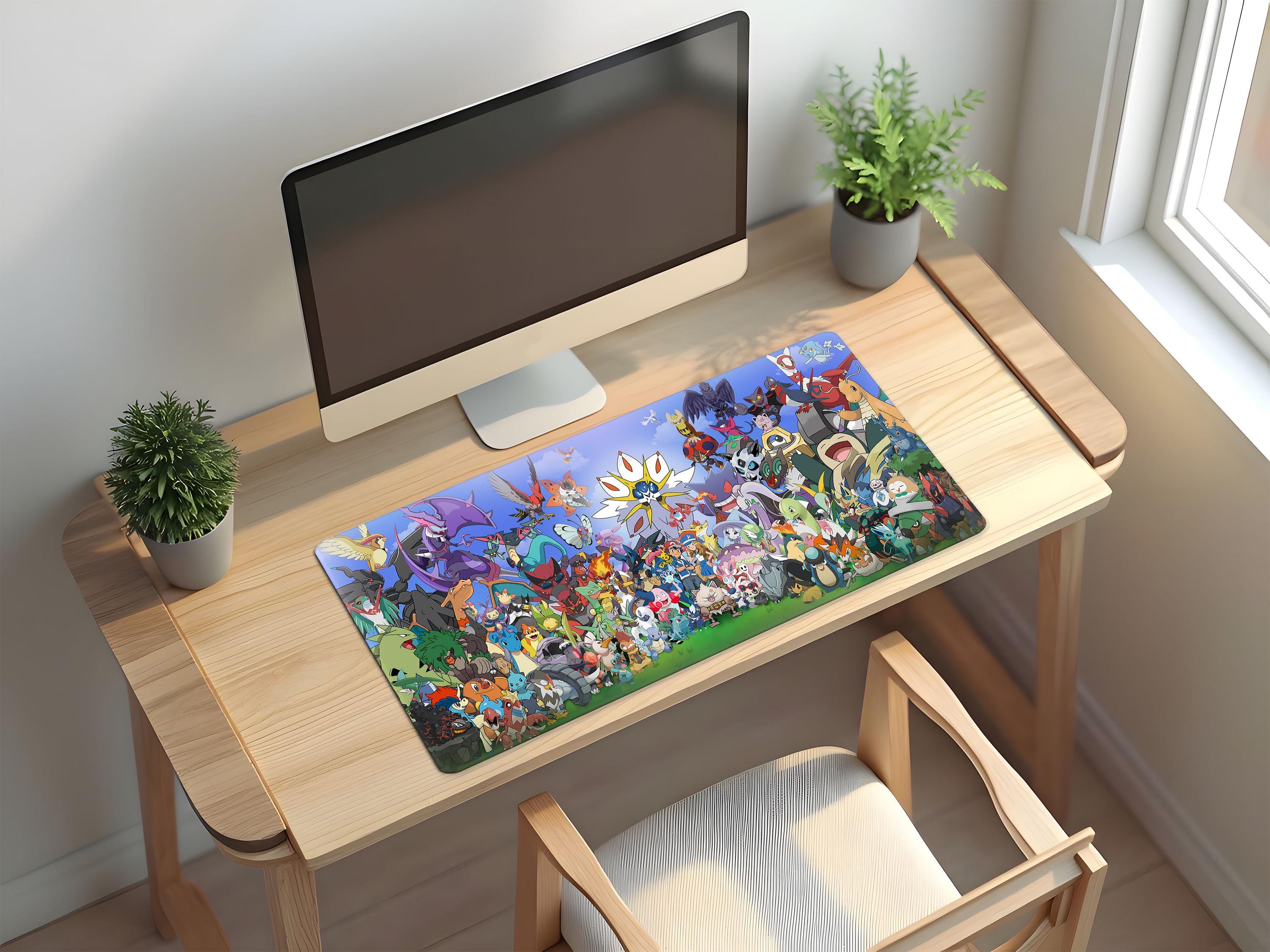 Pokémon Characters Mouse Pad | Anime Character Extended Desk Mat | XXL ...