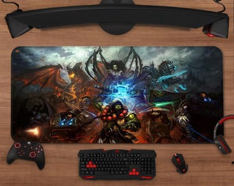 Warcraft Extended Gaming Mouse Pad | Fantasy MMORPG Desk Mat XXL Setup Decor