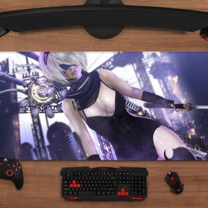 Nier Automata Mouse Pad: Sci-Fi Android Extended Gaming Desk Mat