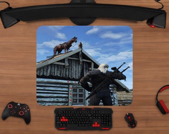 The Witcher 3 Wild Hunt Desk Mat: Geralt and Roach Mousepad