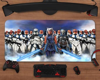 Ahsoka Tano Mouse Pad | Sci-Fi Series Extended Desk Mat | XXL Gaming Mousepad | Desk Setup Decor