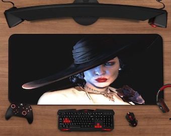 Resident Evil Village Mouse Pad | Gothic Horror Desk Mat XXL Gaming Setup Decor