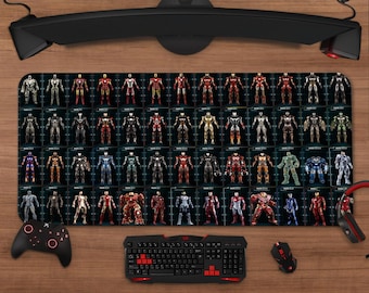 Iron Man Armor Mouse Pad | Futuristic Desk Mat, XXL Gaming Setup Decor