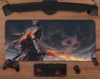 Dark Souls Knight Desk Mat | Dark Fantasy Extended Gaming Mousepad XXL
