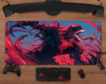 Venom Maus Pad | Dark Symbiote erweiterte Schreibtischmatte | XXL Gaming Mousepad | Schreibtisch Einrichtung