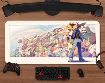 Pokémon Anime Mouse Pad | Anime Series Extended Desk Mat | XXL Gaming Mousepad | Desk Setup Decor