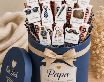 Duplo Banderole Vatertag Geschenk idee | Vorlage zum Ausdrucken | Schokolade Verpackung | personalisierte Geburtstag Geschenk fur Papa & Opa