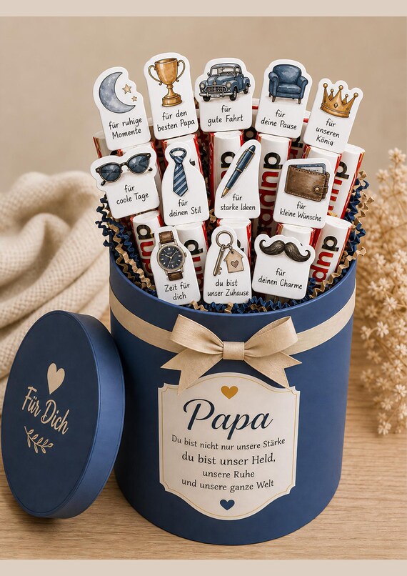 Duplo Banderole Vatertag Geschenk idee | Vorlage zum Ausdrucken | Schokolade Verpackung | personalisierte Geburtstag Geschenk fur Papa & Opa