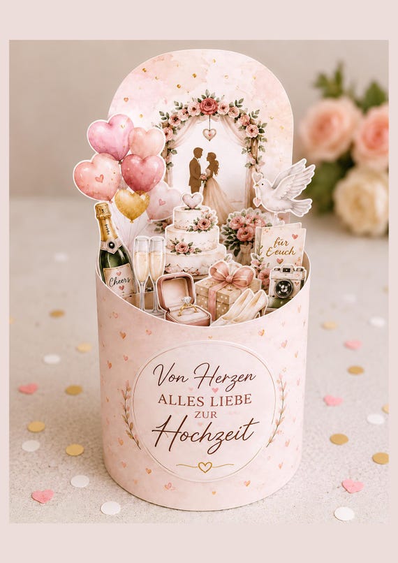 Duplo Banderole Hochzeit & Verlobung zum Ausdrucken | Geldgeschenk zur Hochzeit | Süße Geschenkverpackung für Brautpaar | PDF download