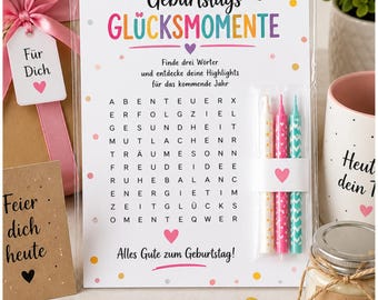 Geburtstags-Orakel Druckvorlage | Kreatives Geldgeschenk & DIY Geburtstagskarte zum Ausdrucken (PDF)
