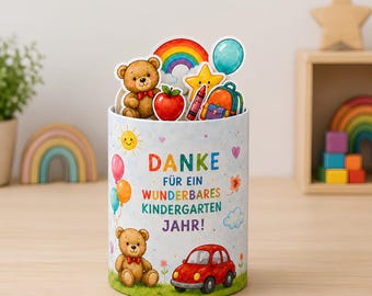 Duplo Banderole Kita-Abschied Vorlage | Ausdrucken Dankeschön für Erzieherinnen, Lehrer | Abschiedsgeschenk für Kinder und Kindergarten