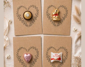 Ostern  Druckvorlage PDF | DIY Mitbringsel & Gastgeschenk | Tischdeko mit Schokolade | Geschenkideen für Veranstaltungen
