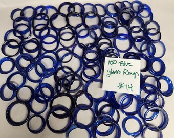 100 BLUE RINGS recycled bottles  #14 diy, projects, home decor, mosaics, garden decor, resin design