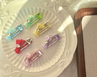 Pinza para el pelo de mascotas Crystal: Pasador antideslizante para perros pequeños.