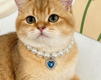 Vintage Avon Cat Jewelry Set Necklace and Earrings - Orange Tabby