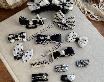 Pinza para el pelo de perro con lazo de perlas y tweed de lujo, accesorios para razas pequeñas, pasador con encanto parisino.