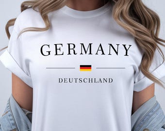 Unisex Germany Shirt - German Pride T-Shirt - Germany Vacation Outfit Gift - Deutschland Shirt Gift - Germany Trip Tshirt - German Flag Tee
