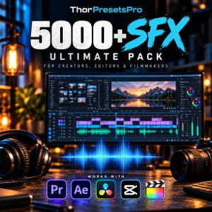 5000+ Cinematic Sound Effects Pack: 10.37GB SFX Bundle with Whooshes, Impacts, Foley, Risers, Sci-Fi & Ambient Audio for Video