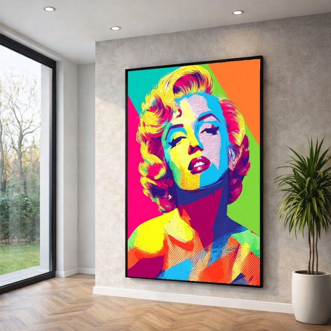 Marilyn Monroe Pop Art Canvas Wall Etsy marilyn-monroe-pop-art-canvas-wall-etsy