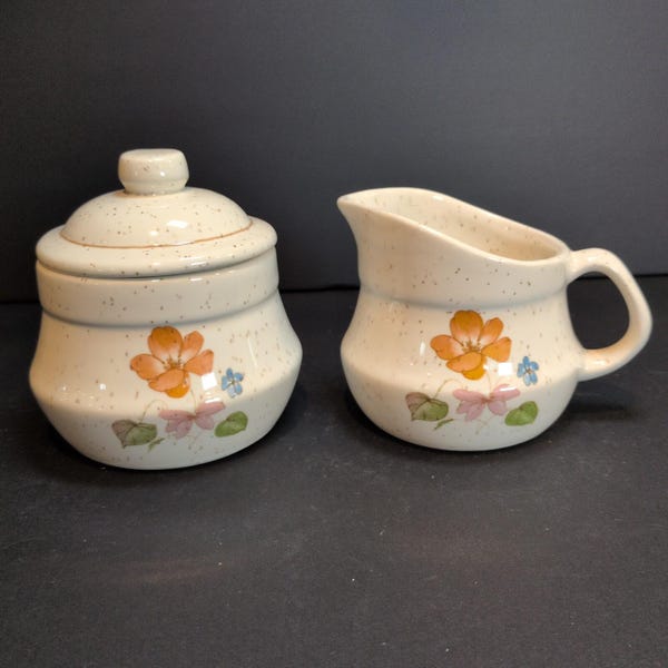 Conjunto de creme e açúcar Treasure Craft Wildflower Poppy
