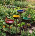 4-Color Pollinator Watering Station Stake (70cm), Outdoor Bee Water Bowl, Garden Hummingbird Feeding Decor Gift product logo