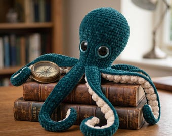 Crochet Octopus Pattern PDF | Realistic Amigurumi Octopus Tutorial | Digital Download | Stuffed Animal Plush | US Terms