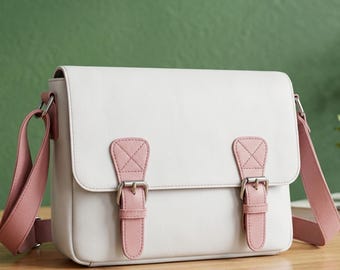 Leather Flap Messenger Bag PDF Pattern | Crossbody Satchel Sewing Tutorial (Digital Download)