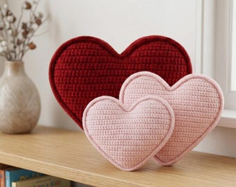 Crochet Heart Pillow Pattern – Easy Valentine Decor (PDF Download)
