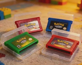 Set di giochi Pokémon per GBA (inglese) - Custodia per cartucce Gameboy Advance Edizioni Pokémon, Retro Gamer Rubino Zaffiro Verde Foglia Rosso Fuoco Smeraldo