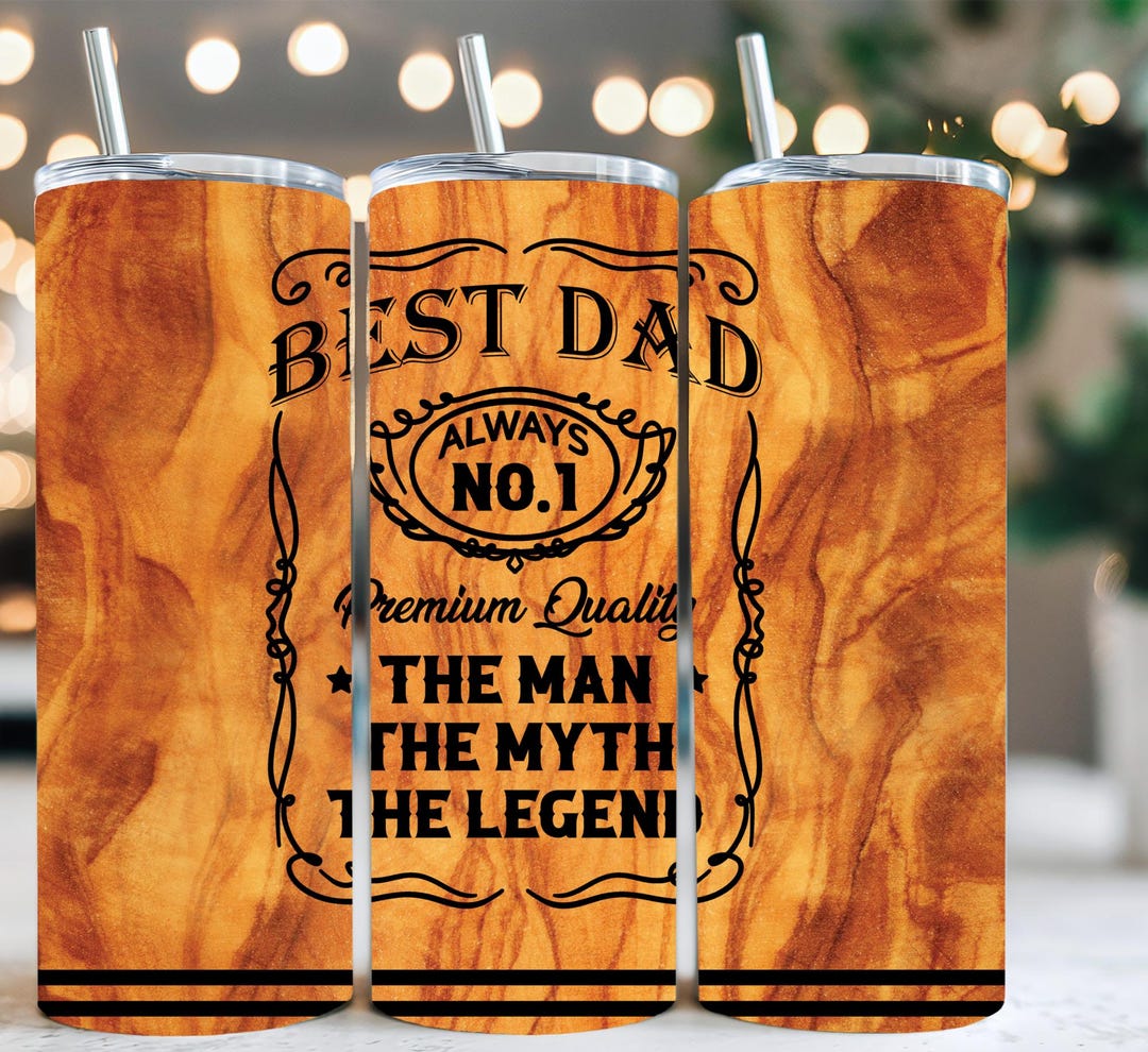 Best Dad Tumbler PNG | 20oz Skinny Tumbler Wrap | Father’s Day ...