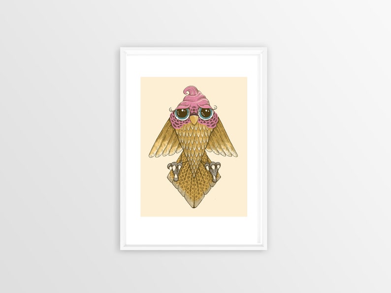 Ice Cream Bird 8x10 Giclee Print image 2